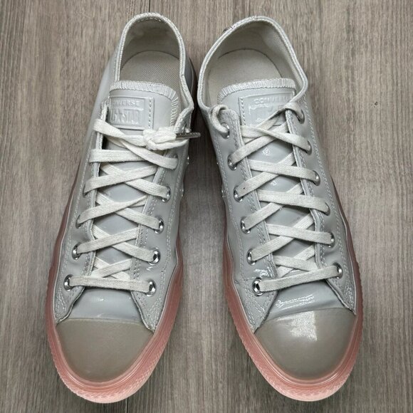 Converse Shoes M8 W10 Chuck Taylor All Star Low Sneakers Leather Beige 166446C - Picture 6 of 12